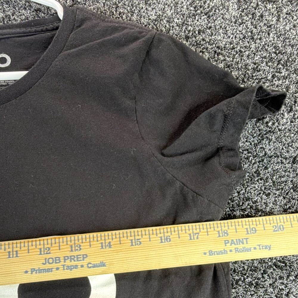 ALO Women’s XL Black Logo Crew Neck Short Sleeve Stretch Knit T-Shirt - Picture 5 of 6
